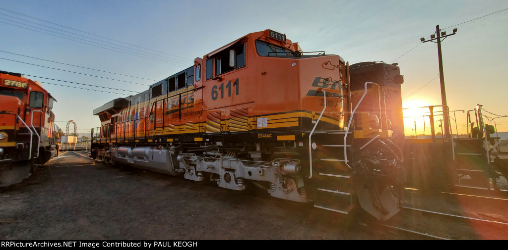 A 25th Anniversary ES44AC Locomotive Waits For Her Next Train.